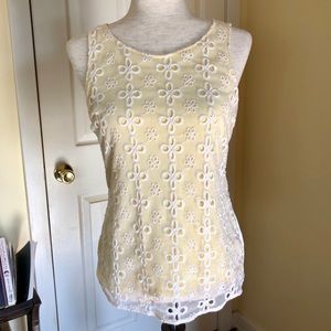 Jennifer Lopez Eyelet Mesh Tank Shirt